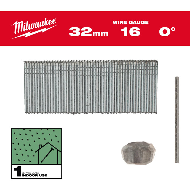 Product image 1 of Milwaukee Afwerkspijker Gegalvaniseerd 16G 25mm SC1 5000 stuks