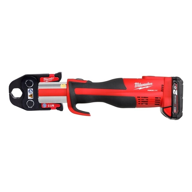 Product image 1 of Milwaukee M18 FORCE LOGIC Compact Koolborstelloos Persgereedschap In Koffer - Incl Lader & Accu's 18V 2.0Ah (2×)