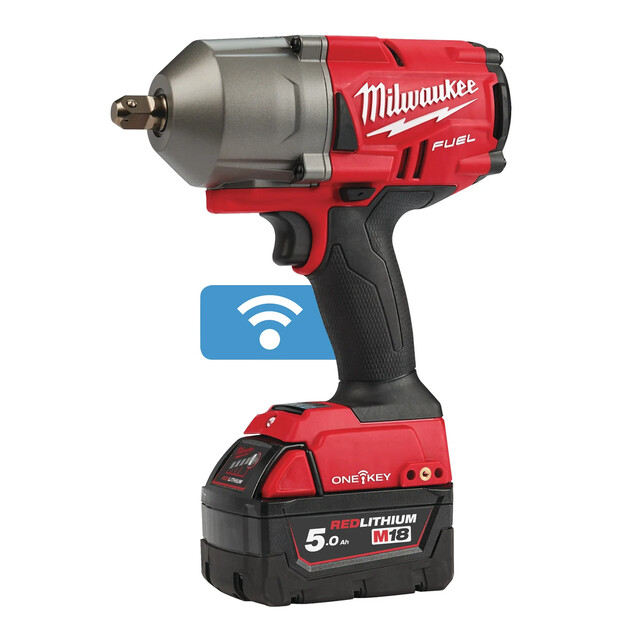 Product image 1 of Milwaukee M18 ONEFHIWP12 Slagmoersleutel - 2 x M18 B5 Accu's, M12-18 FC Lader, HD Box