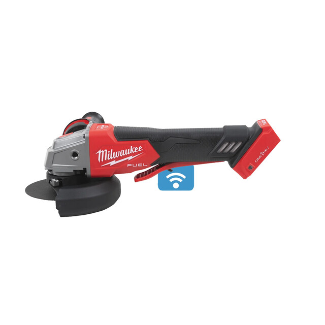 Product image 1 of Milwaukee M18 FUEL  ONE-KEY  125 mm haakse slijper met peddelschakelaar en rem