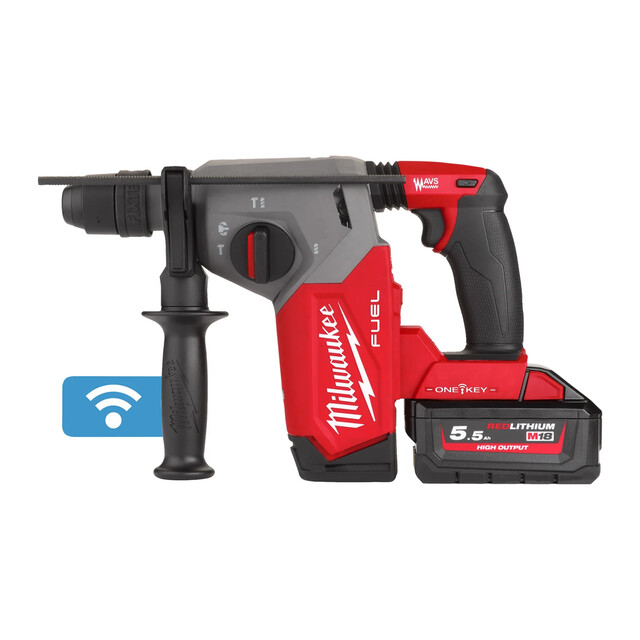 Product image 1 of Milwaukee M18 ONEFHX Boorhamer - 2 x M18 HB5.5 Accu's, M12-18 FC Lader, HD Box