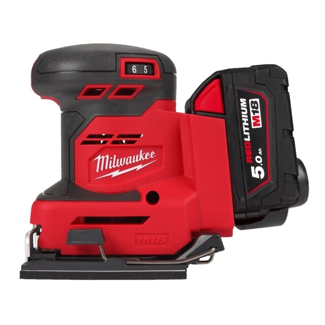 Product image 1 of Milwaukee M18  vlakschuurmachine 1/4˝, 2 x 5,0 Ah