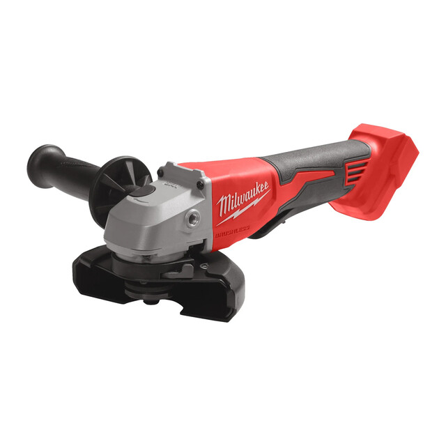 Product image 1 of Milwaukee M18  Koolborstelloze 125mm haakse slijper met paddle schakelaar