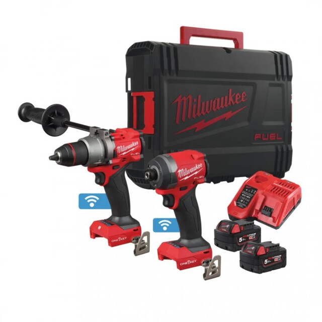 Product image 1 of Milwaukee M18 FUEL  ONE-KEY  Slagboormachine Gen 4 + M18 FUEL  ONE-KEY  ¼″ Hex slagschroevendraaier Gen 4