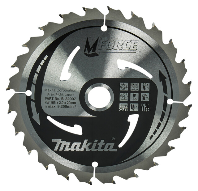 Product image 1 of Makita Zaagblad Mforce 165x20x2,0 24T