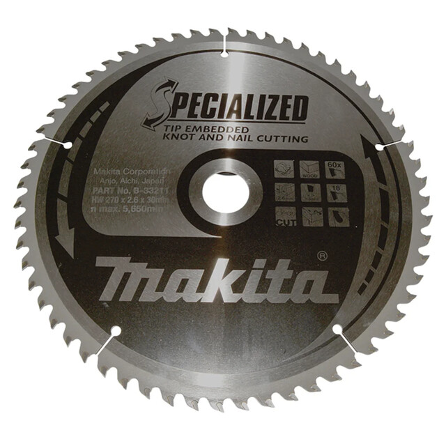 Product image 1 of Makita Cirkelzaagblad Hout (Noest/Spijker)