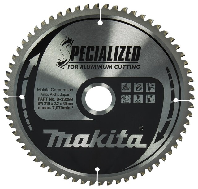 Product image 1 of Makita Zaagblad Alu 216X30x2,2 64T 5G B-33299