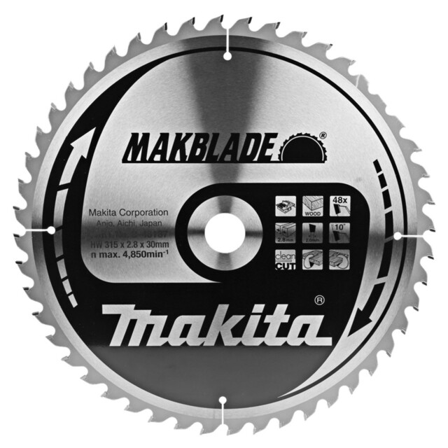 Product image 1 of Makita Zaagblad 315X30x2.8 48T 10G B-46187