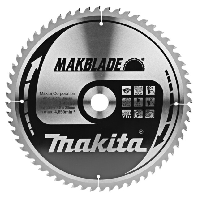Product image 1 of Makita Zaagblad 315X30x2.8 60T 10G B-46193