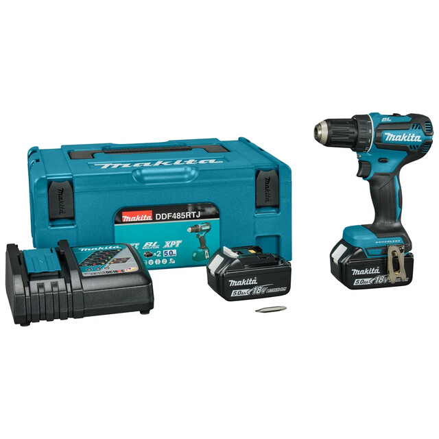 Product image 1 of Makita DDF485RTJ 18 V Boor-/Schroefmachine - Met Accu's en Lader in Mbox