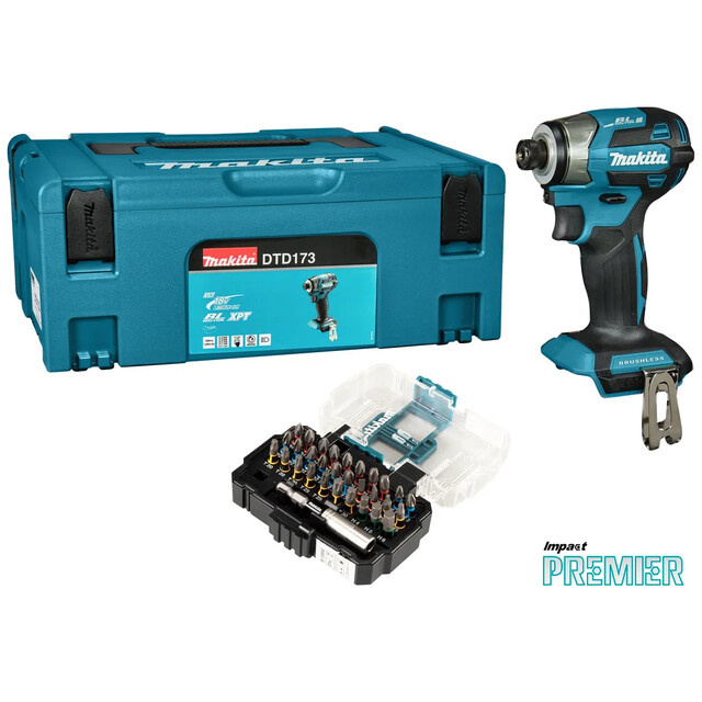 Product image 1 of Makita E-13552 Slagschroevendraaier LXT 18V Mbox Incl Bitset 