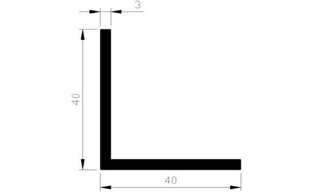 Product image 1 of Hoek 40X40x3mm