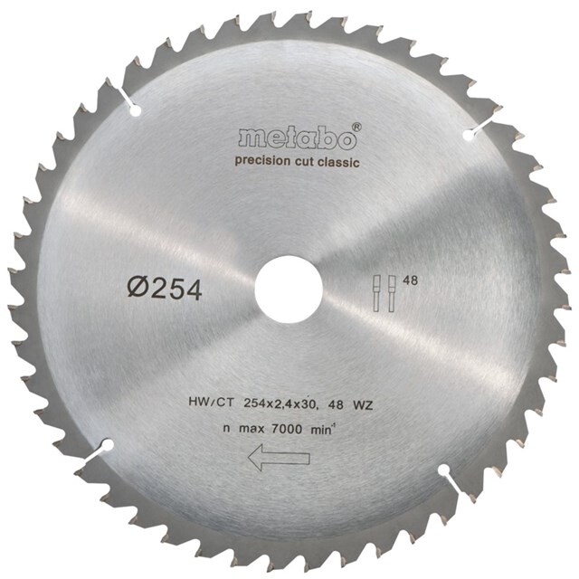 Product image 1 of Metabo 628061000 Precision Cut Cirkelzaagblad - 254