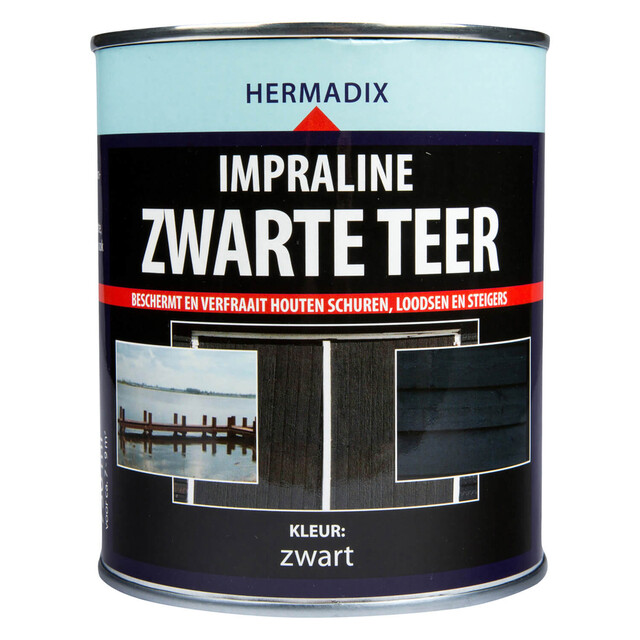 Product image 1 of Hermadix Impraline Zwarte Teer 750ml.