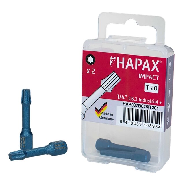 Product image 1 of Hapax Impact Bit 1/4" C6.3 Tx T20x25