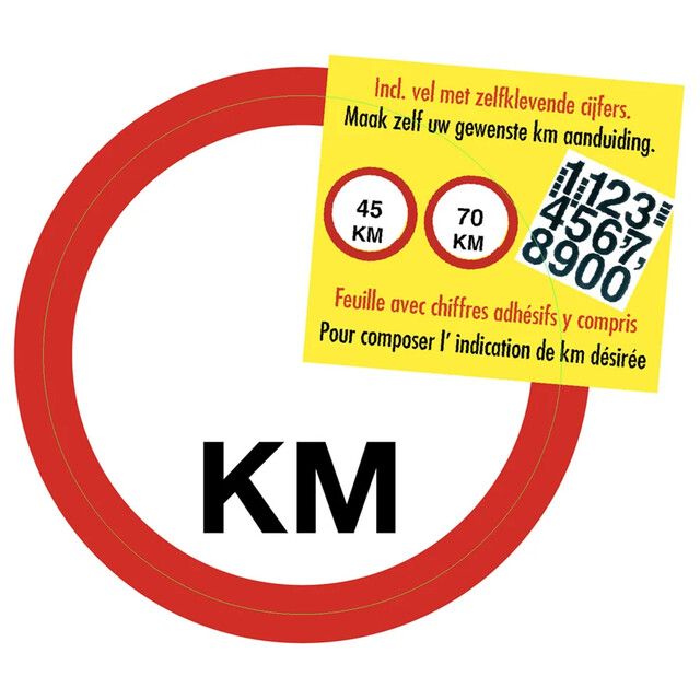 Product image 1 of Pickup Sticker KM-Aanduiding Rond 20 cm