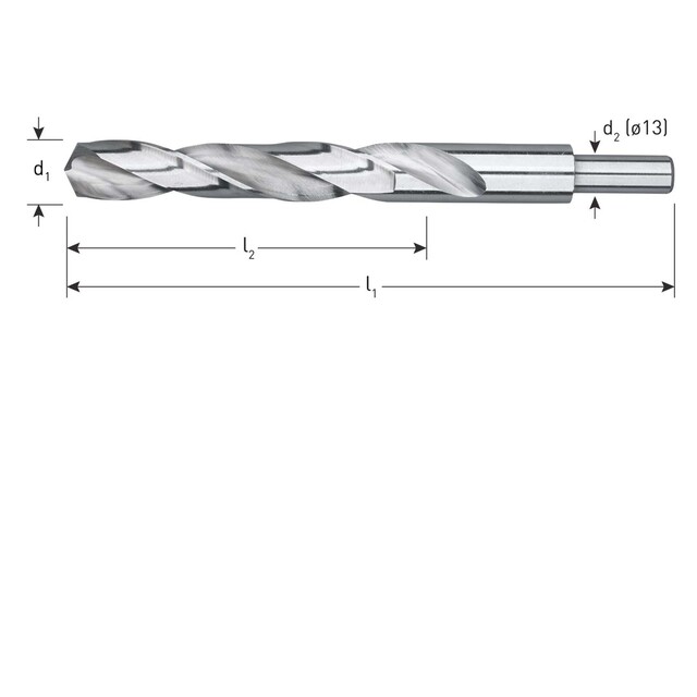 Product image 1 of Rotec HSS-G spiraalboor, DIN 338, type N, d2=13, ø14,5 - p/st