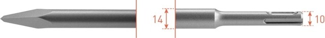 Product image 1 of ROTEC Sds-Plus Puntbeitel, L=250 - p/st