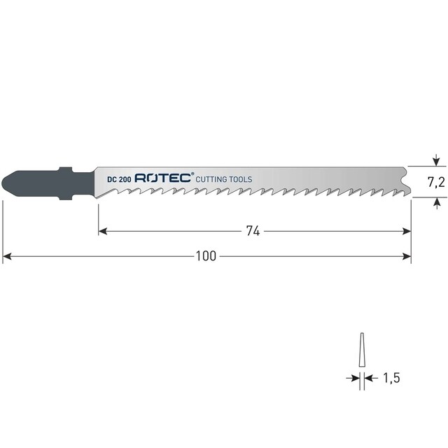 Product image 1 of ROTEC Decoupeerzaagblad DC200 / T101B HCS - 25 stuks