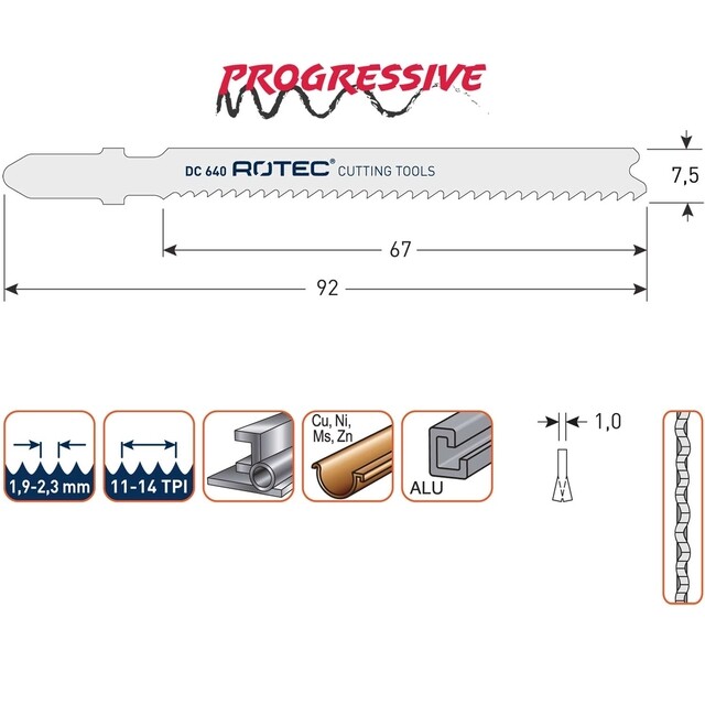 Product image 1 of ROTEC Decoupeerzaagblad DC640 / T118B - 5 stuks