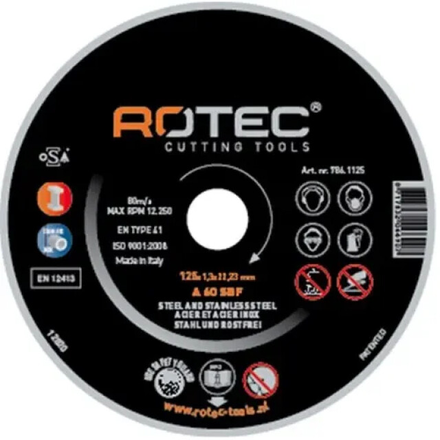 Product image 1 of Rotec Doorslijpschijf 'RVS' Ø125x1,3xø22,2 (25 Stuks)