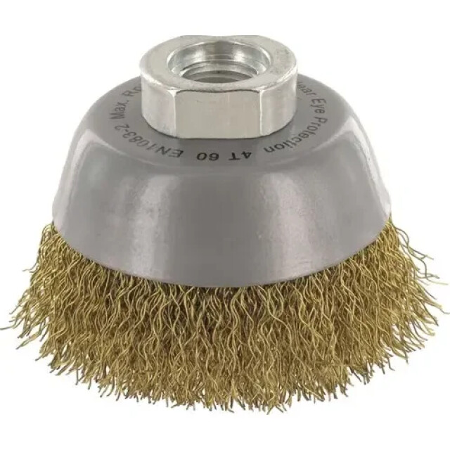 Product image 1 of Rotec Komborstel Gegolfd Messingdraad M14 Ø60x0,30 (1 Stuks)