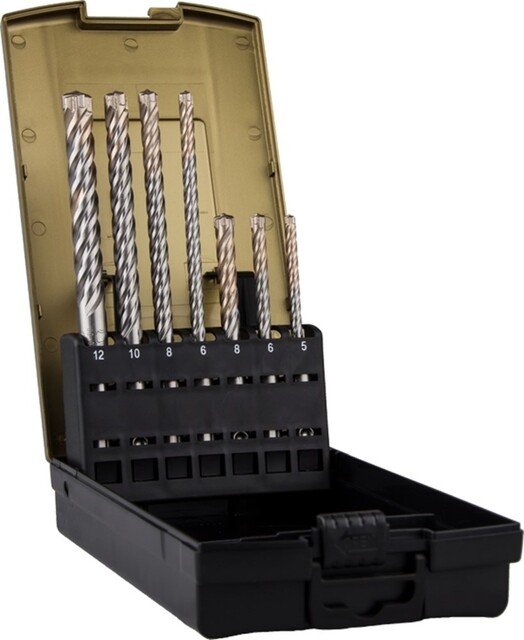 Product image 1 of ROTEC Hamerborenset '202', Sds+, Quattro-X, 7-Dlg, Ø5-12 Abs