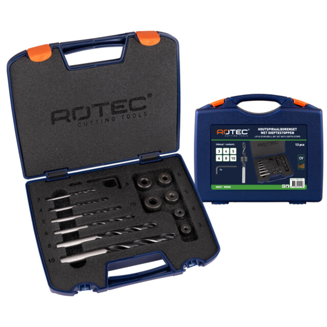 Product image 1 of ROTEC Houtspiraalborenset Type 235 13-delig - Ø3-10 mm