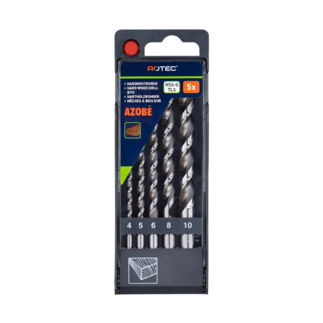 Product image 1 of ROTEC Houtspiraalborenset Type 262 DIN 338 5-dlg - Ø4-10 mm