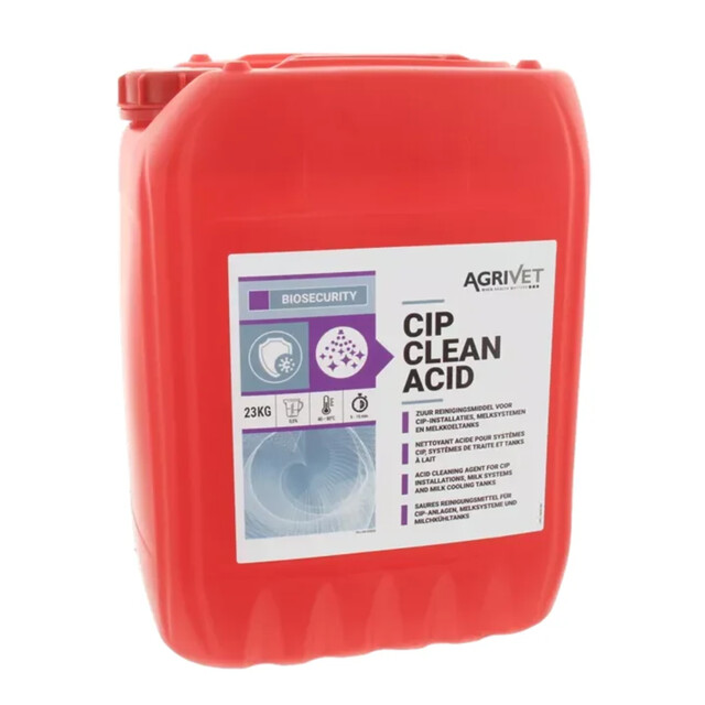 Product image 1 of Agrivet CIP Clean Acid Zuur Reinigingsmiddel - 23 kg
