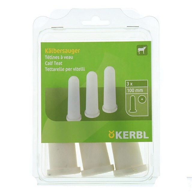 Product image 1 of Kerbl Kalverspeen Kruisgat - Wit - 10 cm - 3 Stuks