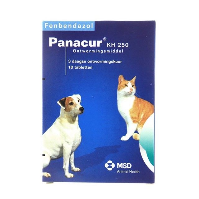 Product image 1 of Panacur voor Hond en Kat 250 mg 10 Tabletten