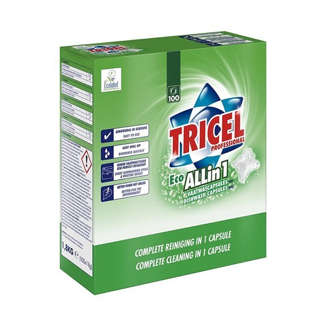 Product image 1 of Tricel Vaatwascapsules ECO Allin1 100 x 18g