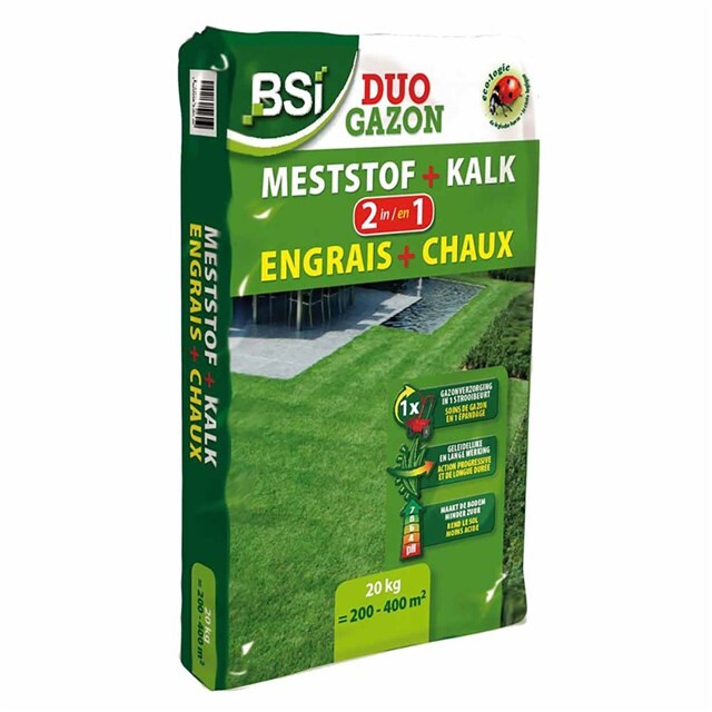 Product image 1 of BSI Duo Gazon Meststof + Kalk - 20 kg