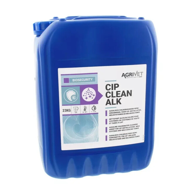 Product image 1 of Agrivet CIP Clean Alk Reinigingsmiddel - Alkalisch - Chloorhoudend - 20 Liter | 23 kg