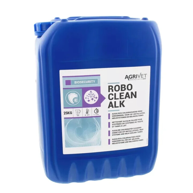 Product image 1 of Agrivet Robo Clean Alk Reinigingsmiddel - Alkalisch - Chloorvrij - 20 Liter | 25 kg