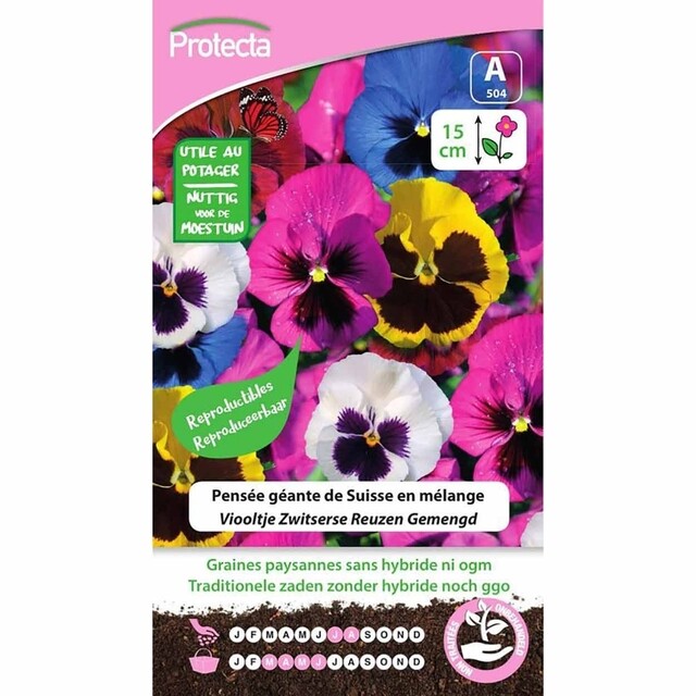 Product image 1 of Protecta Bloemen Zaden Viooltjes Zwitserse Reuzen Gemengd