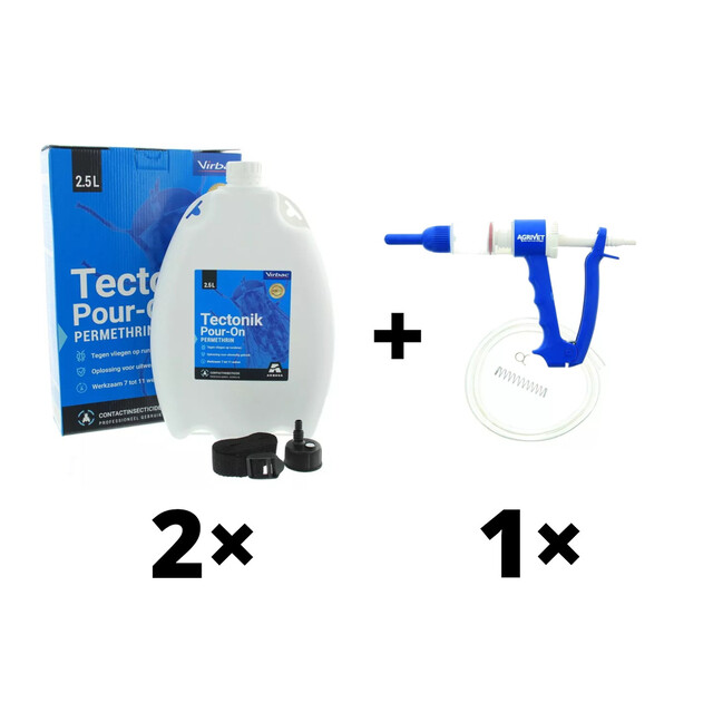 Product image 1 of 2× 2,5L Virbac Tectonik Pour On - Met Gratis Doseerpistool