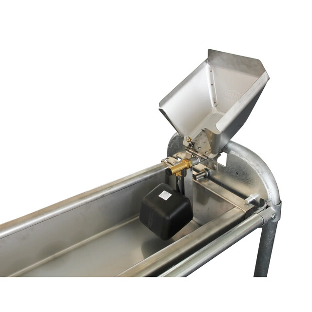 Product image 1 of Suevia Vlakkantelbare Drinkbak - 3/4" - RVS Inox - Bodembevestiging - Lage Uitvoering - 150 cm