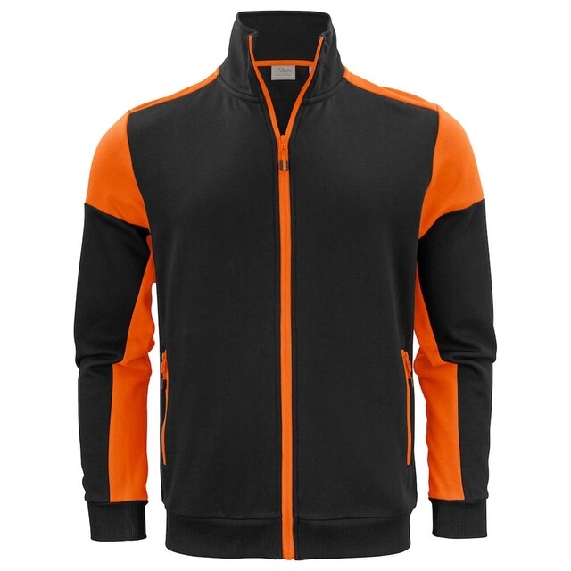 Product image 1 of Printer Prime Sweater jacket  vest zwart/oranje - maat S