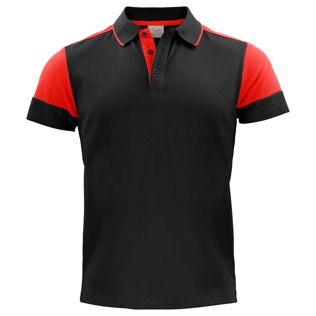 Product image 1 of Printer Prime Polo heren zwart/rood - maat XXL