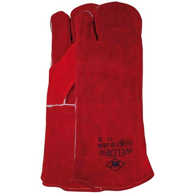 Product image 1 of Lashandschoenen 3 Vingers Rood - Maat 10/XL