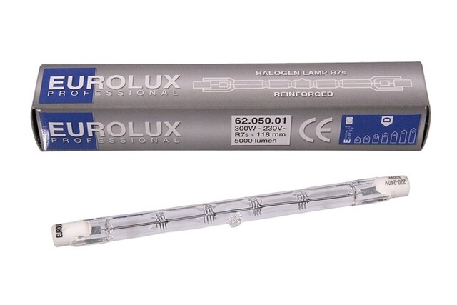 Product image 1 of Buislamp Eurolux 300 W Halogeen 240 V R7s 118Mm.