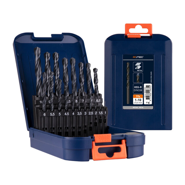 Product image 1 of ROTEC Set Metaalboren HSS-R 19 Delig Economy