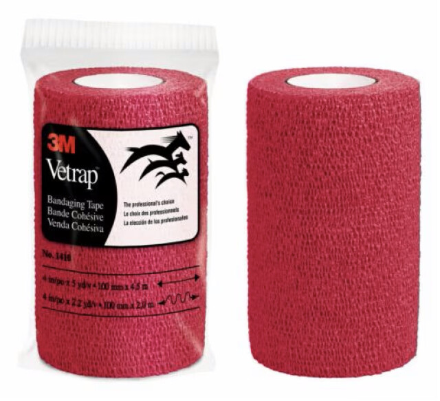 Product image 1 of 3M Vetrap Elastische Klauwtape Rood 10cm x 4,5m (18 Rollen)