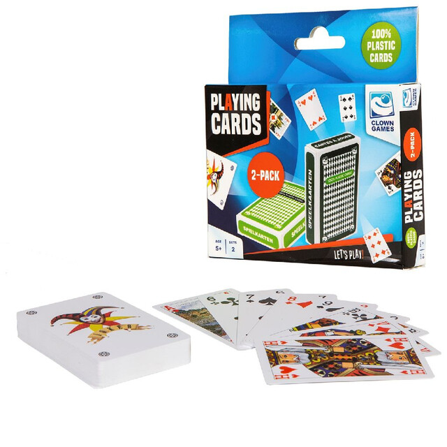 Product image 1 of Clown Games Speelkaarten 100% Plastic Set 2