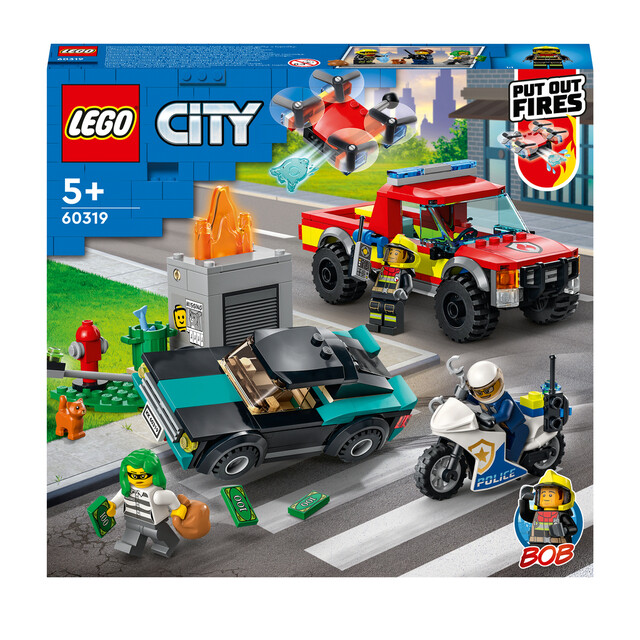 Product image 1 of LEGO City 60319 - Brandweer & Politie achtervolging