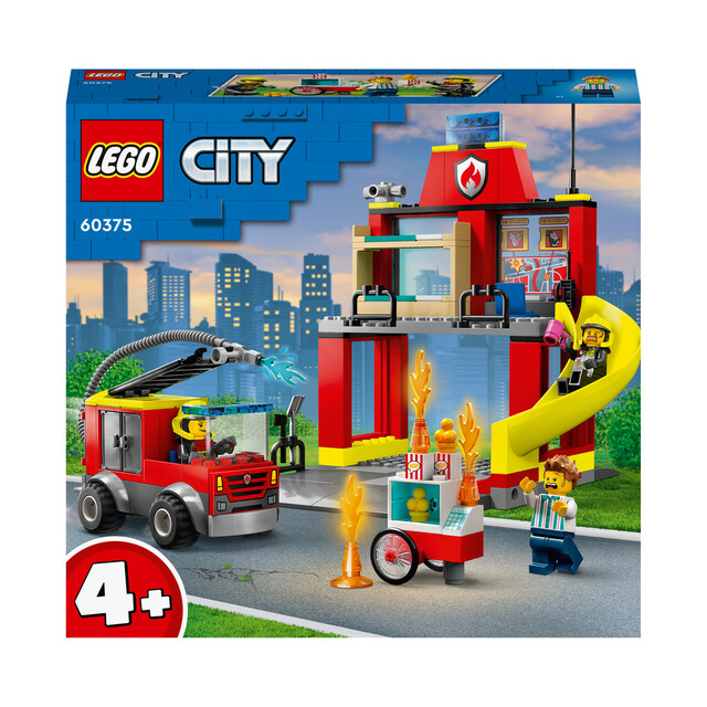 Product image 1 of LEGO City 60375 - De Brandweerkazerne en de Brandweerwagen