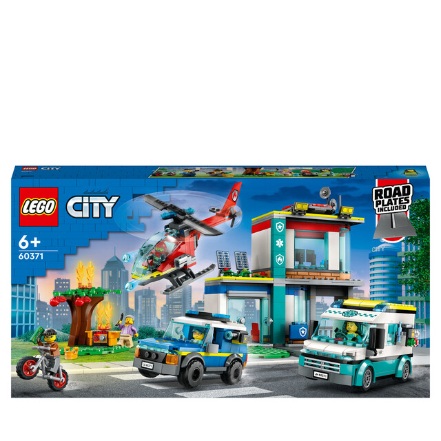 Product image 1 of LEGO City 60371 - Hoofdkwartier van hulpdienstvoertuigen