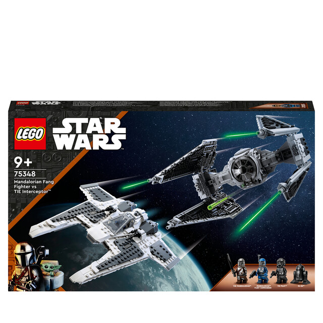 Product image 1 of LEGO Mandalorian 75348 - Fang Fighter vs. TIE Interceptor™